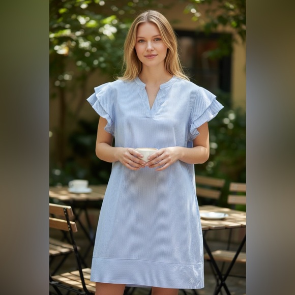 Vineyard Vines Dresses & Skirts - Vineyard Vines Blue Striped Midi Dress
